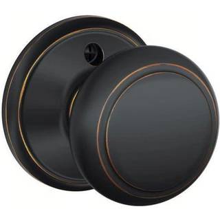 Schlage F170and716 Andover Door Knob One-sidet ikke-drejende dummy h?ndtag i alderen bronze