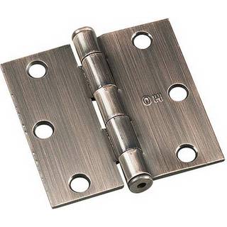 Richelieu 820ACBB VED OVER (2-PACK) 3-tommer (76 mm) Fuld Mortise Butt Hængsel til indvendigt dør Square Corner børstet Antik kobberfinish