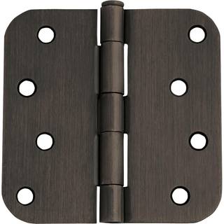 Design House 181628 5/8-tommer Radius st?ld?r H?ngsel D?rhardware til indvendige d?re 4-tommer x 4-tommer olie gnidet bronze 10-pakke