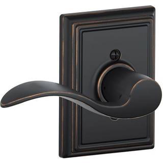 Schlage Accent Lever med Addison trim ikke -drejelås i ældre bronze - Venstrehånd - F170 ACC 716 Tilføj LH