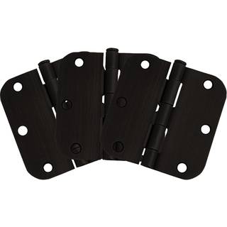 Design House 181438 D?rh?ngsler til indvendige d?re Radius hj?rne st?l D?r H?ngsel D?r Hardware 3-1/2-tommer x 3-1/2-tommer olie gnidet bronze 3-