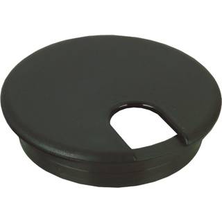 5 Pack ROK Hardware 3 """" (76mm) Black Round Computer Desk -bord Port Wire Cable Cord Organizer Hole Cover Grommet Rokrg3blk