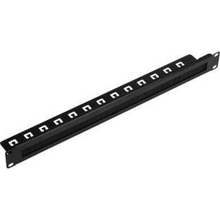 NAVEPOINT 1U Rack Mount Cable Management Panel med ryddig b?rsteplads til kabelindgang til 19-tommer rack eller kabinet sort