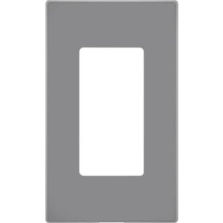 Leviton 80301 1-bande skrueløs vægplade lysegrå