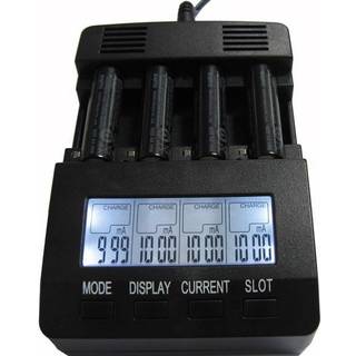 Batterioplader AA / AAA Japcell, med LCD display, for op til 4 AA / AAA-batterier