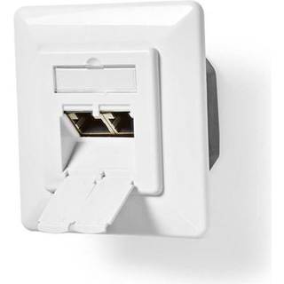 Nedis - socket-outlet - 2 network sockets - white