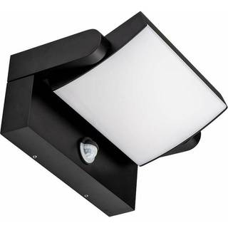 17W LED Væglampe - med Sensor, 4000K, Sort Hus, IP65 - Kulør : Neutral