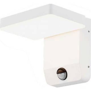 17W væglampe - LED, sensor, 3000K, hvid, kvadratisk, IP65 - Kulør : Varm