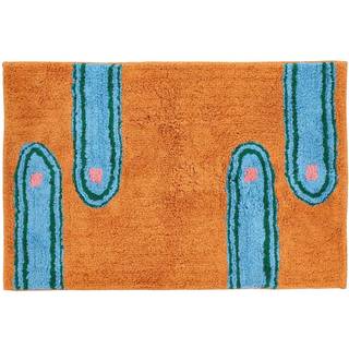 Styles Gulvtæppe fra Villa Collection - Amber/Blå/Grøn/Rosa farve - 100% Bomuld