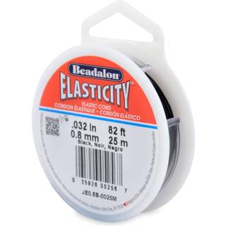 Beadalon Elasticity Stretch Cord 08 mm 032 i sort 25 m 82 ft