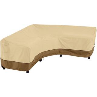 Klassisk tilbeh?r 55-882-011501-RT Veranda Patio V-formet sektionssofa Cover Stor Pebble/Bark/Earth Patio M?bler Covers