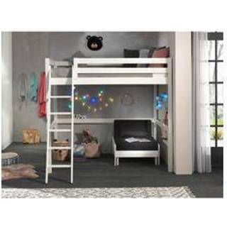 Køjeseng med hems og sovesofa Pino 140 x 200 cm – hvid