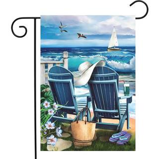Seaside Escape Summer Garden Flag Nautical 12.5 """" X 18 """" Briarwood Lane