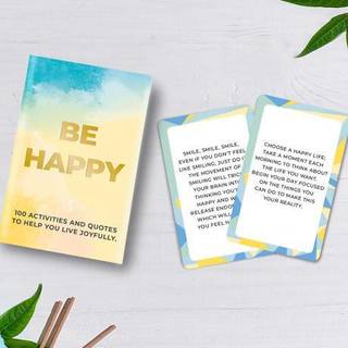 MOTIVATIONSKORT - BE HAPPY - aktivitets kort - GIFT REPUBLIC - StudioBuus