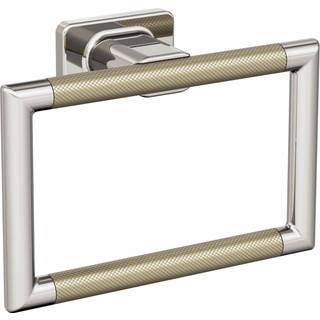 Amerock Bh26612pnbbz | Poleret nikkel/Golden Champagne -h?ndkl?dring | 5-1/4 in (133 mm) h?ndkl?deholder | Esquire | H?ndkl?derholder til badev?r