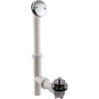 WestBrass Y594244CP Hvid r?rformet twist & t?t badaffald og overl?bsmontering poleret krom