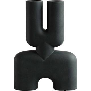 101 Copenhagen Vases - 'Cobra Double' hexa, black in Black 100% Ceramics