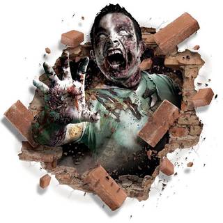 Selbstklebende 3D Deko Folie Zombie