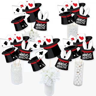 Big Dot of Happiness Ta -Da Magic Show - Magical Birthday Party Centerpiece Sticks - Table Toppers - S?t p? 15