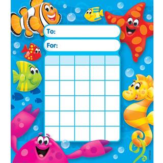 Trend Enterprises Sea Buddies Incentive Pads 5 1/4 x 6 i pakke med 36