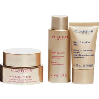 Clarins Nutri-Lumière Gavesæt 50ml Day Cream + 50ml Renewing Treatment Essence + 15ml Natcreme