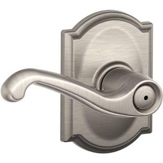 Schlage F40 Fla 619 Cam Camelot Collection Flair Privacy Lever Satin Nickel