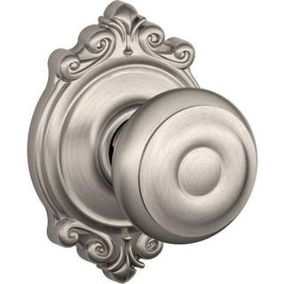 Schlage F10 Geo 619 Brk Brookshire Collection Georgian Passage Knap Satin Nickel