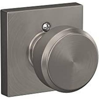 Schlage F170 BWE 619 Col Bowery Door Knob med Collins Trim One-sidet ikke-drejende dummy d?rh?ndtag Satin Nickel