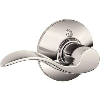 Schlage Accent Lever -ikke -drejelås i poleret nikkel - Venstrehåndet - F170 ACC 618 LH