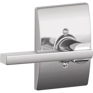 Schlage Latitude Lever med Century Trim Non-Turning Lock Bright Chrome (F170 LAT 625 CEN)