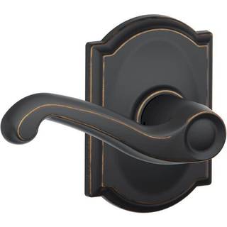 Schlage F10 Fla 716 Cam Camelot Collection Flair Passage Lever Alder Bronze