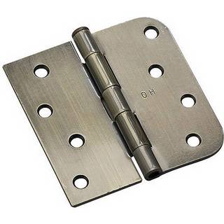 Richelieu 81822abb ONDWAD FULL MORTISE Butt Hængsel kombination 5/8-tommer radius og firkantet hjørne 4-tommer (102 mm) Antik messing finish 2 Pa