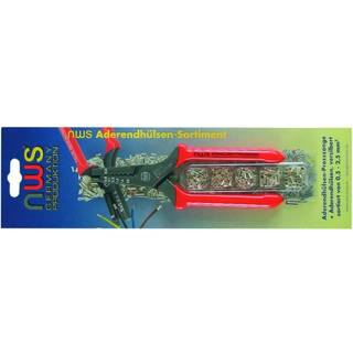 NWS 143-TS Prestang 151 dele Kabelsko, Tvillingledningsendemuffer 0.5 til 2.5 mm² Inkl. sortiment af kabeltyll