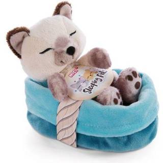 Nici: Plys kat i kurv - 12 cm