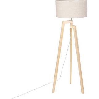 Gulvlampe Tripod Træ med Peber Skærm 50 cm - Puros