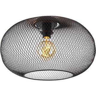 Moderne loftslampe sort 45 cm - Mesh Ball