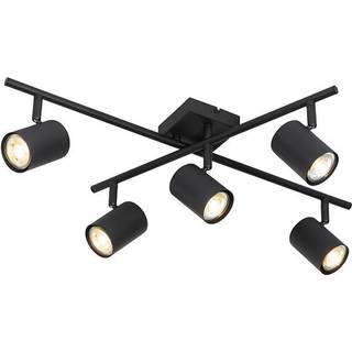 Moderne loftslampe sort 5-lys justerbar firkantet - Jeana
