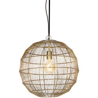 Moderne hængende lampe messing 42 cm - Bolti