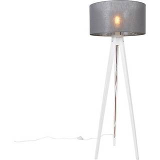 Moderne Tripod gulvlampe hvid med grå skærm 50 cm - Tripod Classic