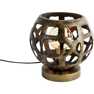 Industriel bordlampe antik guld - Bobby