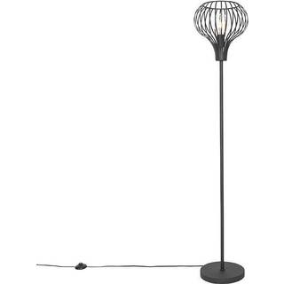 Moderne gulvlampe sort - Saffira