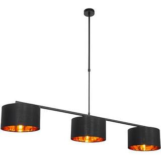 Moderne pendellampe sort med guld 125 cm 3-lys - VT 3