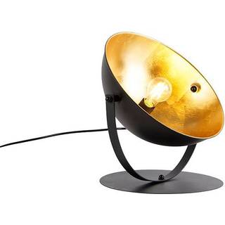Industriel bordlampe sort med guld 39,2 cm justerbar - Magnax
