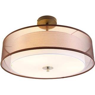 Moderne brun og hvid loftslampe 50 cm 3-lys - Drum Duo