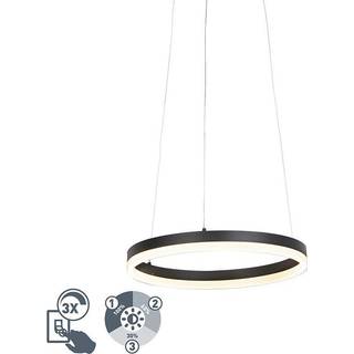 Design pendellampe sort 40 cm inkl. LED 3-trins dæmpbar - Anello