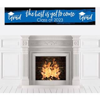 Big Dot of Happiness Blue 2024 Graduation Party Decorations Party Banner