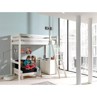 Køjeseng med hems Pino sæt 140 x 200 cm – hvid