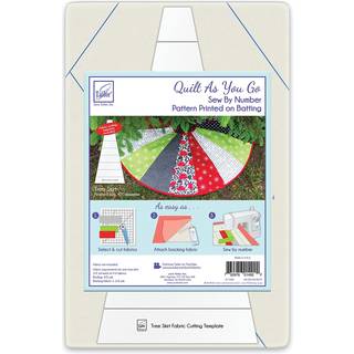 Juni skr?ddersy quilt, mens du g?r p? tr? nederdel trykt batting hvid stor