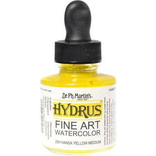 Dr. Ph. Martins Hydrus Fine Art (25H) akvarelflaske 1 fl oz (pakke med 1) Hansa Yellow Medium