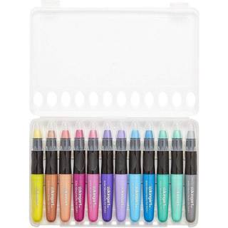 Kingart 581-12 Metallic Gel Stick Set Artist Pigment Crayons 12 Rich Metallic Colours Vandopl?selig cremet og lugtfri brug p? papirtr? l?rred og